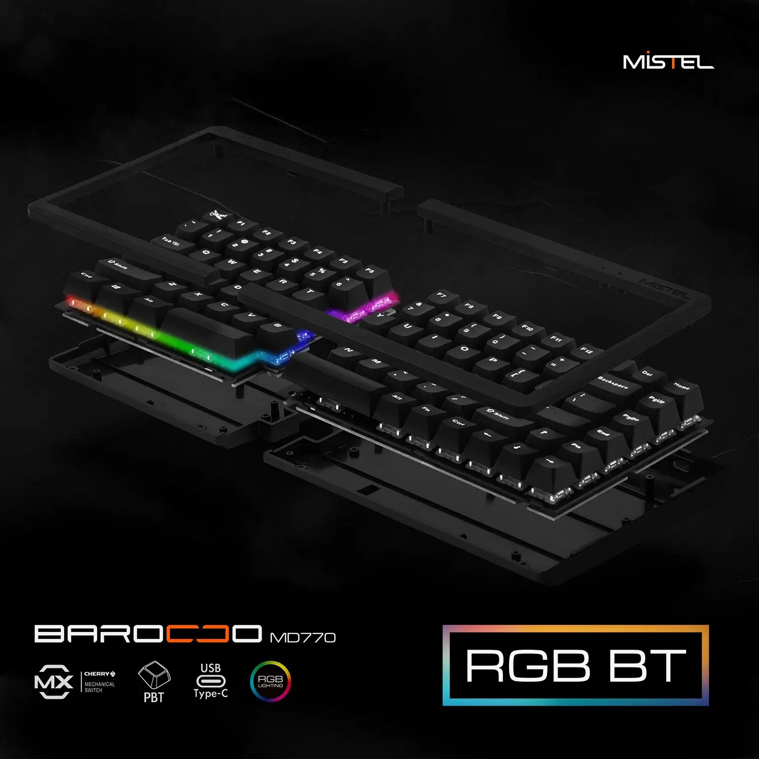 Mistel キーボード BAROCCO MD770 RGB BT - 英語配列｜キーボード専門