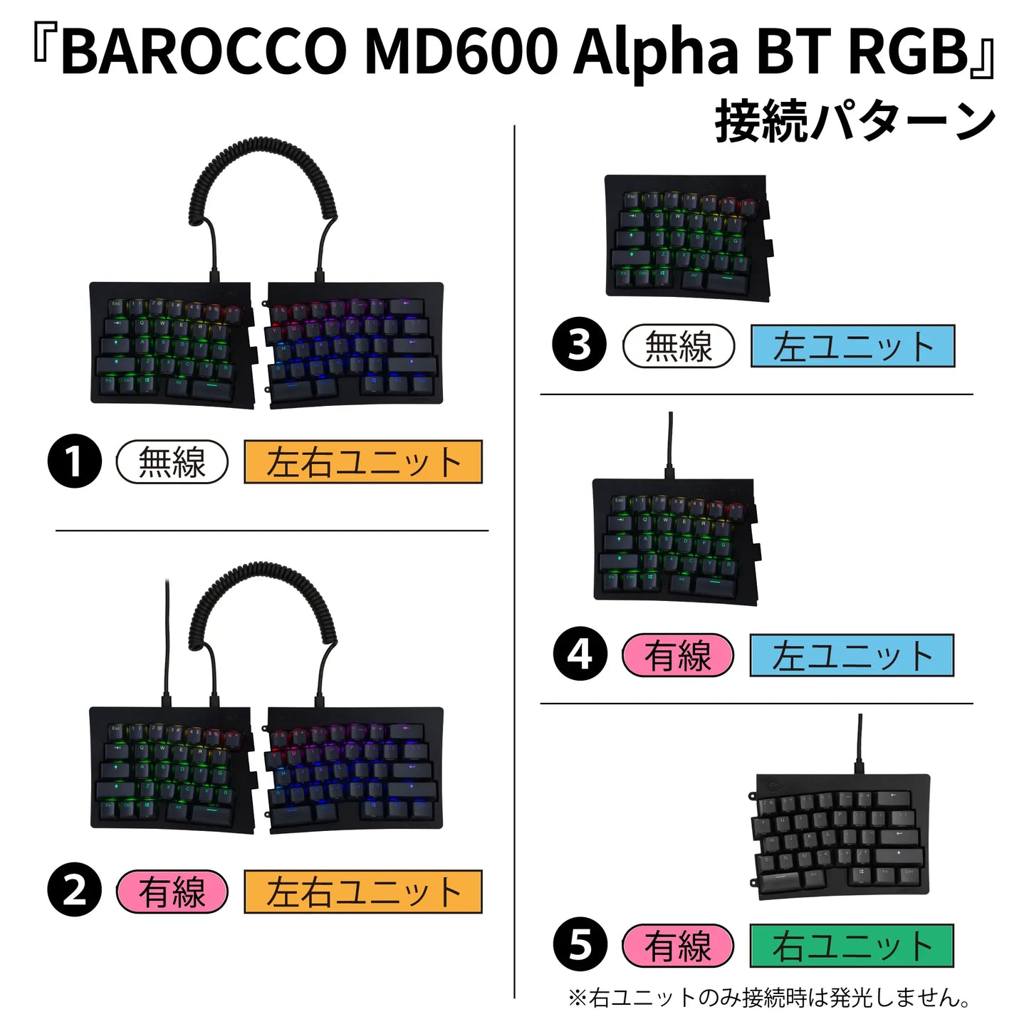 BAROCCO MD600 Alpha BT RGB - 英語配列